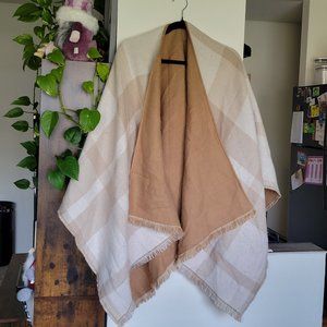 Banana Republic Plaid Poncho Wrap